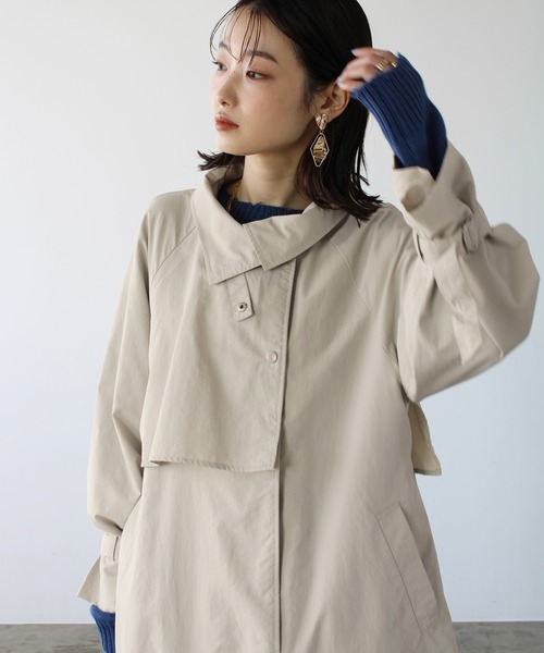 「GeeRA」 トレンチコート MEDIUM アイボリー レディース_画像5