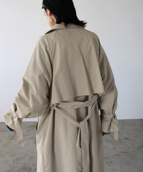 「GeeRA」 トレンチコート MEDIUM アイボリー レディース_画像7