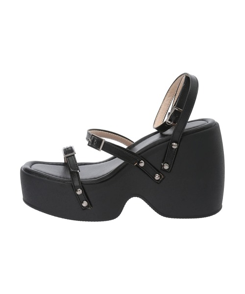 「DURAS」 ヒールサンダル M ブラック レディース_画像9