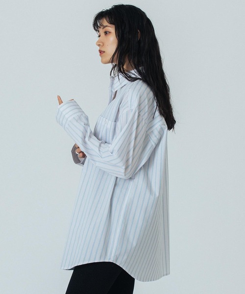 ROSE BUD（ローズバッド） ブラウス シャツ (CREOLME)STRIPE L/S SHIRT