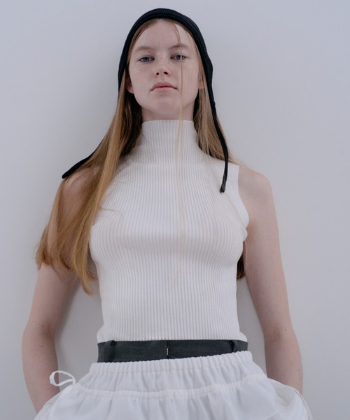 SNIDEL ニット セーター Sustainableノースリラメニットプル