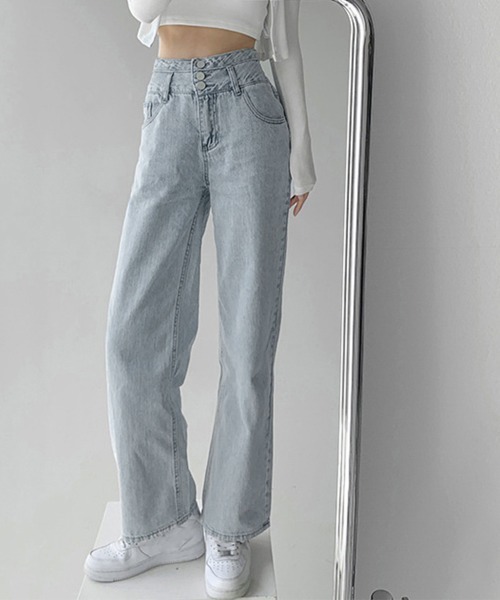 「Miniministore」 加工デニムパンツ M ブルー レディース