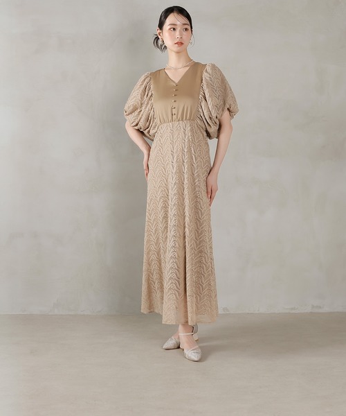 kana パーティードレス　ベージュ　M kana パーティードレス ベージュ M kana パーティードレス ベージュ M