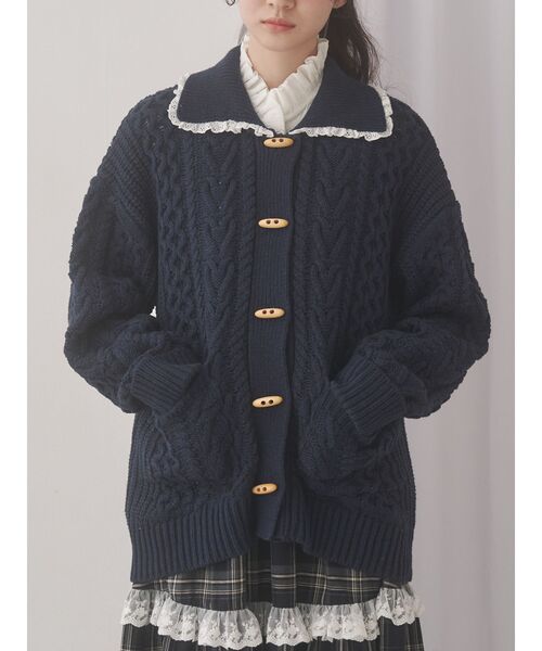 merry jenny（メリージェニー） カーディガン toggle button knit