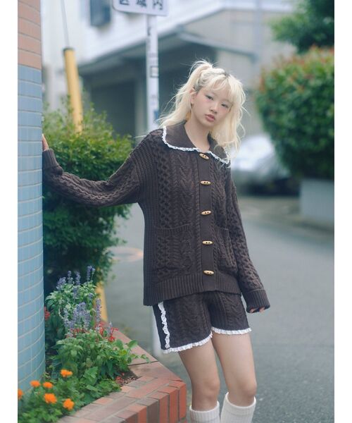 merry jenny（メリージェニー） カーディガン toggle button knit