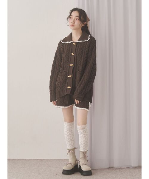 merry jenny（メリージェニー） カーディガン toggle button knit