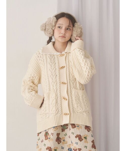 merry jenny（メリージェニー） カーディガン toggle button knit
