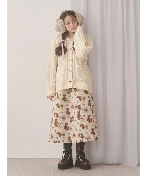 merry jenny（メリージェニー） カーディガン toggle button knit