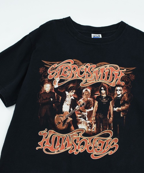 anvil tシャツ 「USED」Y2K “Aerosmith” バンド Tシャツ メンズ