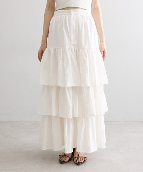 mystic（ミスティック） フリルスカート 1 オフホワイト レディース