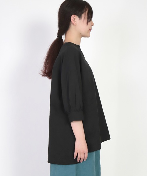 「Brocante」 7分袖ブラウス 2 ブラック レディース_画像4