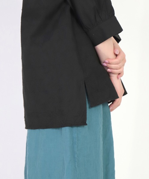 「Brocante」 7分袖ブラウス 2 ブラック レディース_画像7