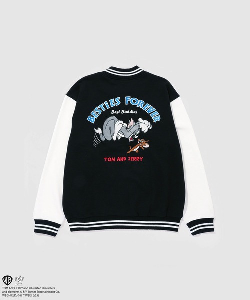 XLARGE×TomandJerry コラボ商品 スタジャン 黒 M XLARGE×TomandJerry