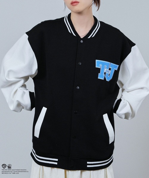 スタジャン TOM＆JERRY バック刺繍スタジャン メンズ レディース