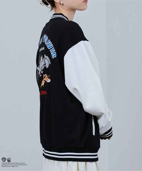 スタジャン TOM＆JERRY バック刺繍スタジャン メンズ レディース