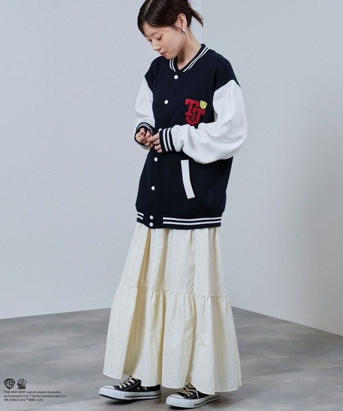 スタジャン TOM＆JERRY バック刺繍スタジャン メンズ レディース