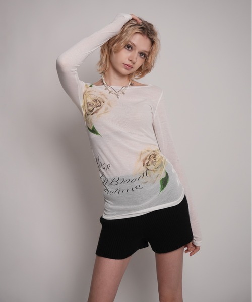 MiArmario♡新品タグ有♡トップス Aunt Marie's（アントマリーズ） tシャツ シアーレイヤードトップス「2