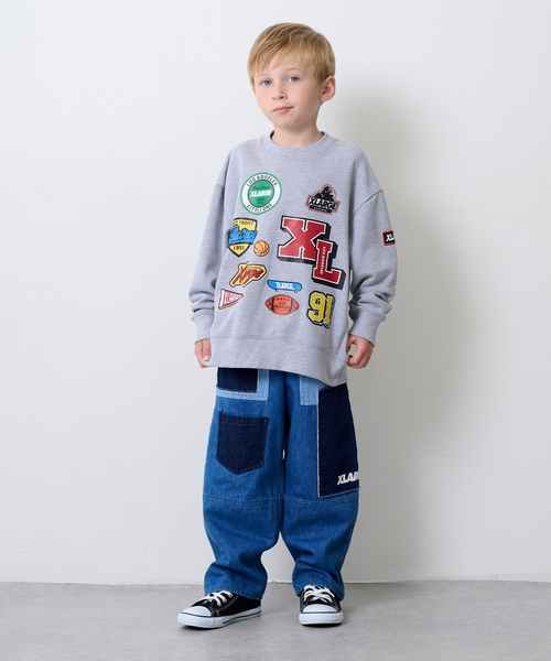 キッズ トレーナーセット 150 XLARGE KIDS（エクストララージ キッズ） トレーナー カレッジワッペン