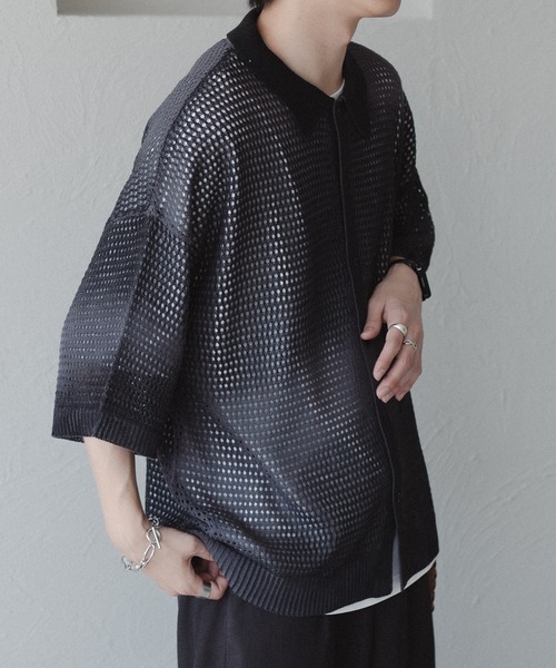 「epnok」 半袖シャツ MEDIUM ライトグレー メンズ_画像4