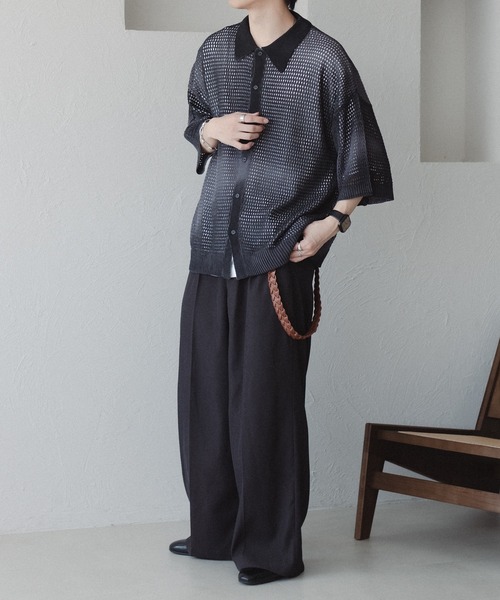 「epnok」 半袖シャツ MEDIUM ライトグレー メンズ_画像5