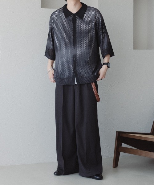 「epnok」 半袖シャツ MEDIUM ライトグレー メンズ_画像8