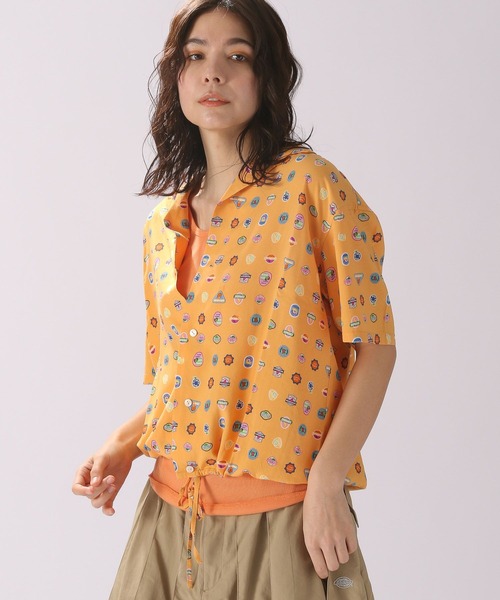 「niko and...」 半袖シャツ LARGE ライトグレー レディース_画像2