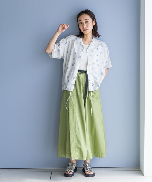 「niko and...」 半袖シャツ LARGE ライトグレー レディース_画像9