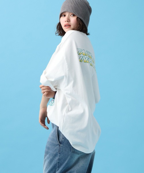 「PBLIM」 半袖Tシャツ MEDIUM ブルー レディース_画像5