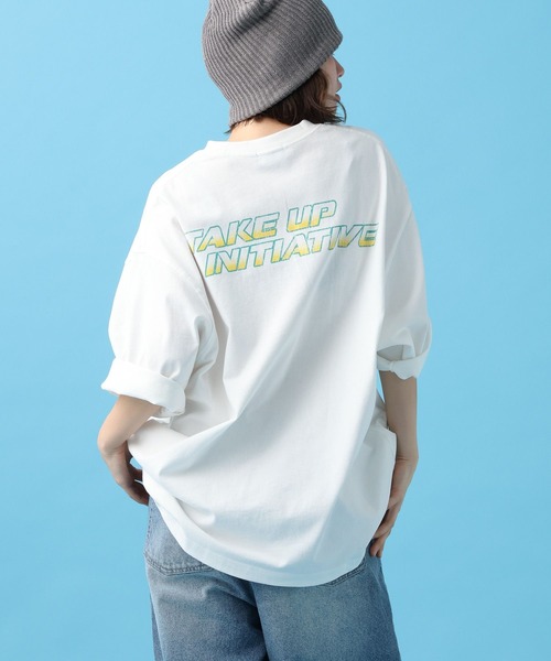 「PBLIM」 半袖Tシャツ MEDIUM ブルー レディース_画像6