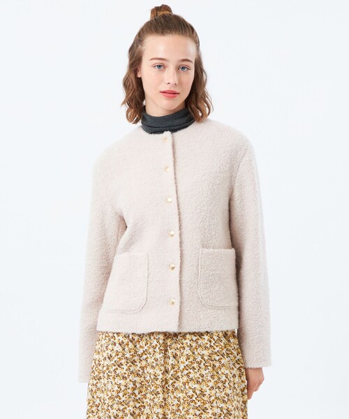 【新品 タグ付き】マッキントッシュフィロソフィー ノーカラーショートジャケ ット MACKINTOSH PHILOSOPHY（マッキントッシュフィロソフィー） ノーカラー