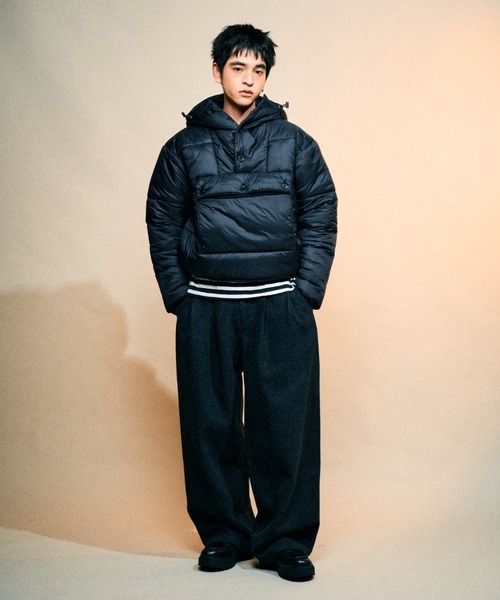 Elanque パンツ wool-like 2tuck slacks/ウールライク2タック