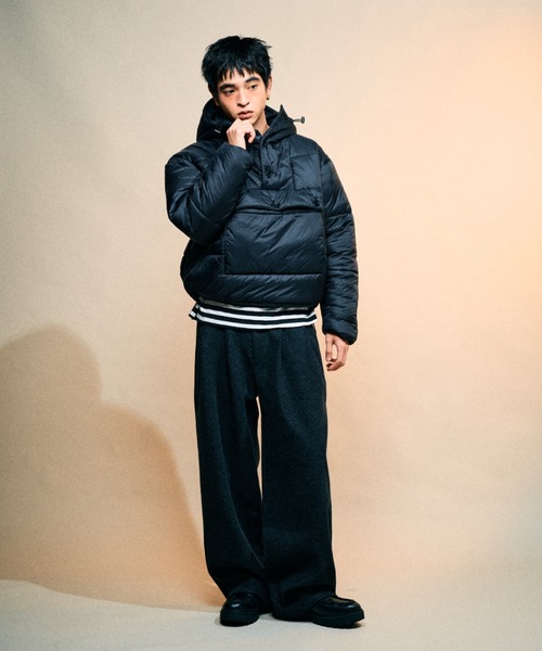 Elanque パンツ wool-like 2tuck slacks/ウールライク2タック