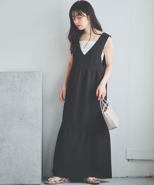 「mil」 キャミソールワンピース X-SMALL モカ レディース_画像2