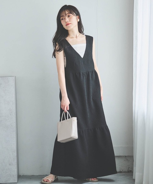 「mil」 キャミソールワンピース X-SMALL モカ レディース_画像4