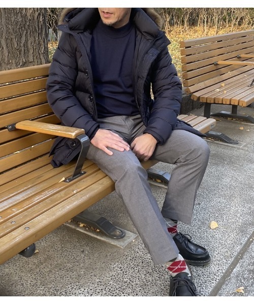 「CROSSPLUS ONLINE」 長袖ニット M ネイビー メンズ_画像4