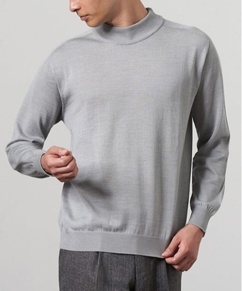 「CROSSPLUS ONLINE」 長袖ニット M ネイビー メンズ_画像5