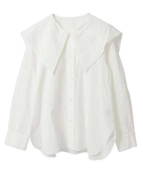 Tiara（ティアラ） ブラウス シャツ ビッグカラーシャツブラウス