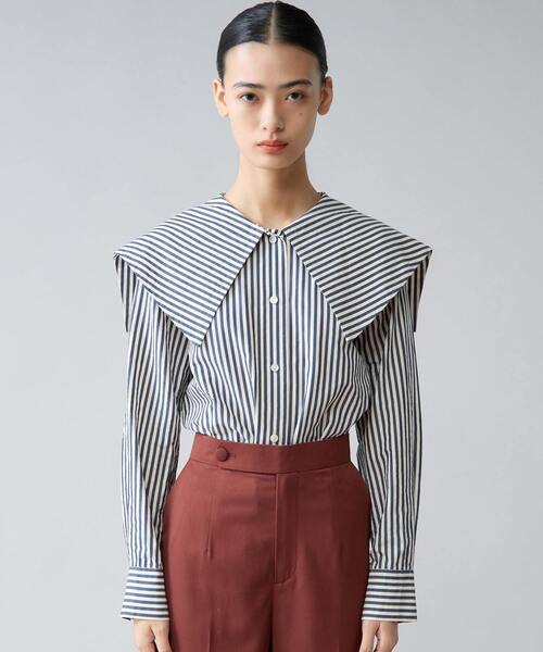 Tiara（ティアラ） ブラウス シャツ ビッグカラーシャツブラウス