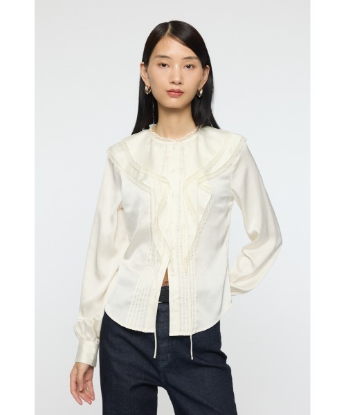 MOUSSY（マウジー） ブラウス シャツ DRAPE COLLAR ブラウス 