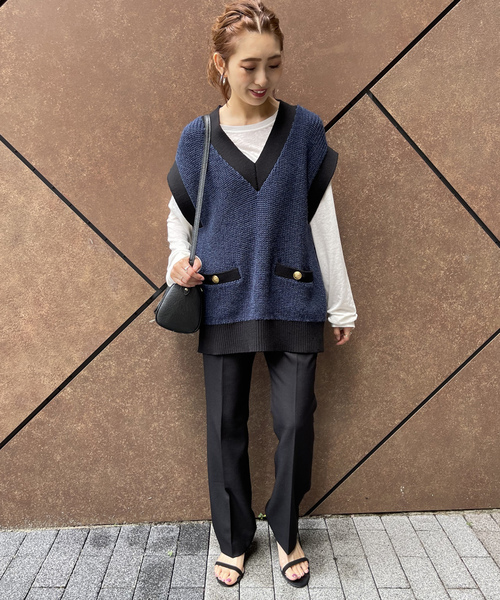 Spick＆Span 「Spick & Span」 ニットベスト FREE ブルー レディース