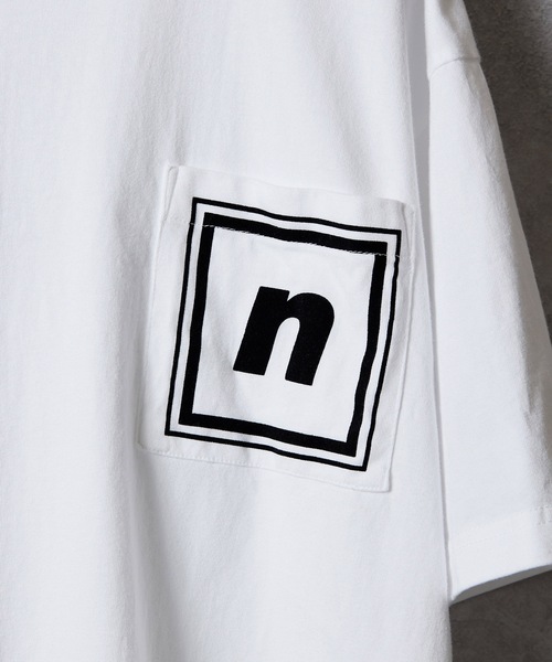 「NUMBER (N)INE DENIM」 半袖Tシャツ 3 ホワイト×ホワイト メンズ_画像7