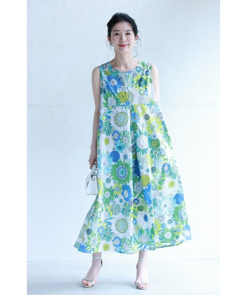 「CAWAII」 ノースリーブワンピース FREE ブルー レディース_画像3