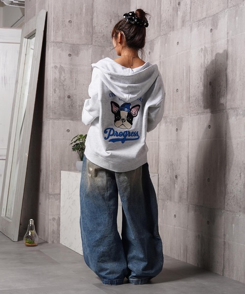 B'z ジップパーカー B'z LIVE-GYM Pleasure 2023 -STARS-｜GOODS（ジップパーカー グレー）