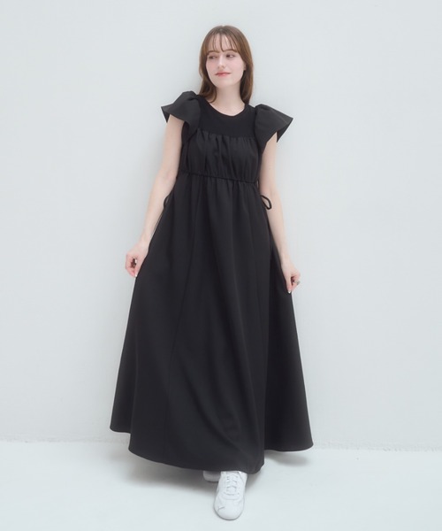 「mellowneon」 半袖ワンピース MEDIUM ブラック レディース_画像2