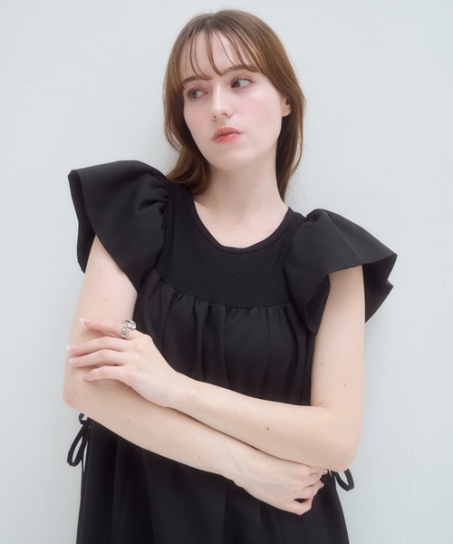 「mellowneon」 半袖ワンピース MEDIUM ブラック レディース_画像3