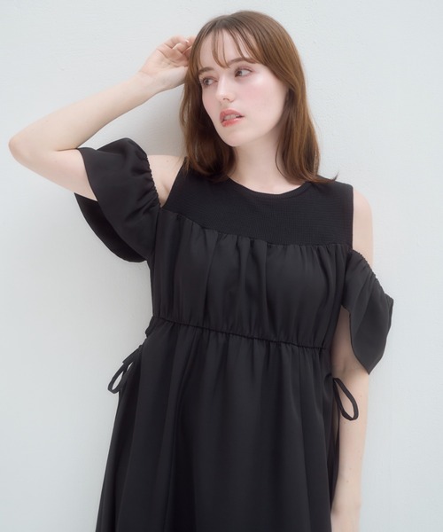 「mellowneon」 半袖ワンピース MEDIUM ブラック レディース_画像5