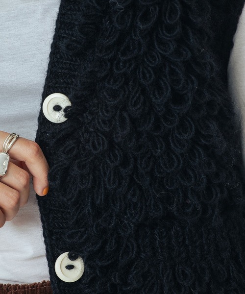 ROSE BUD（ローズバッド） ベスト ジレ NEPAL FRINGE KNIT レディース