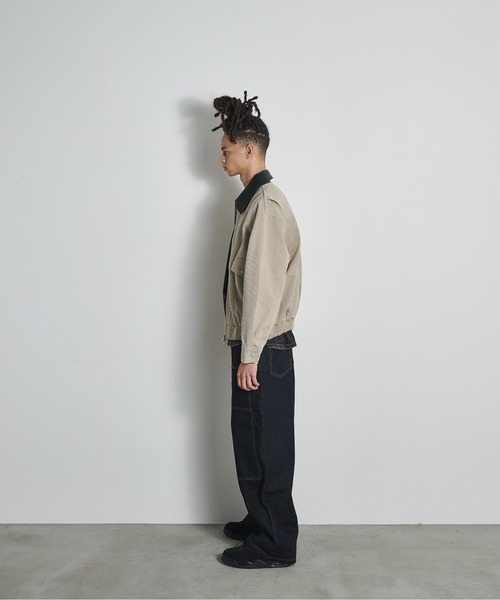 BLANK HOTEL ブルゾン アウター Faux Leather Collar Duck Jacket / 襟