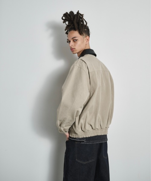 BLANK HOTEL ブルゾン アウター Faux Leather Collar Duck Jacket / 襟
