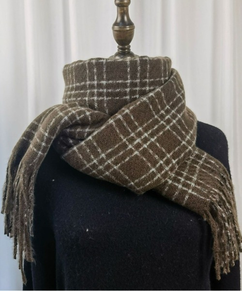 チェック柄 マフラー30*168cm WOODENDOLL (ウッディンドール) チェック柄 マフラー メンズ